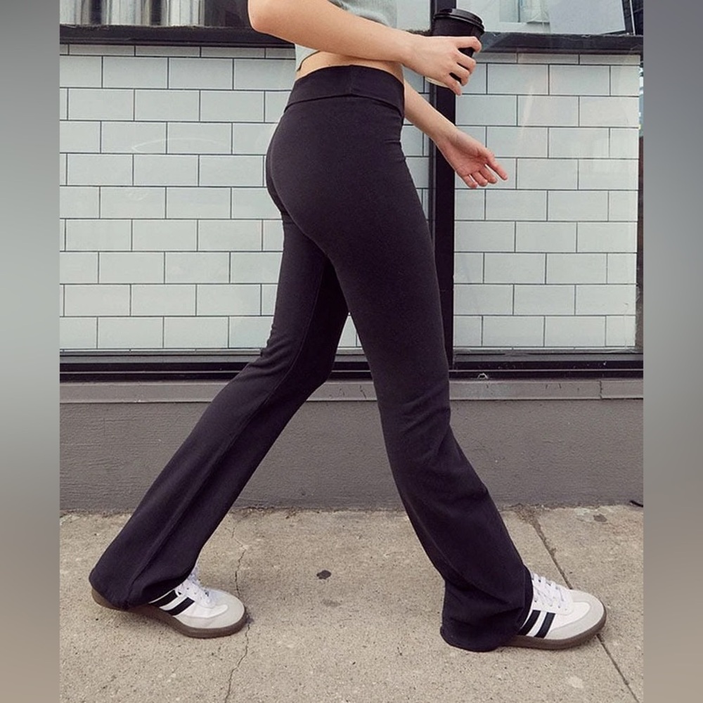 Brandy Melville John Galt Black Flare Yoga Pants